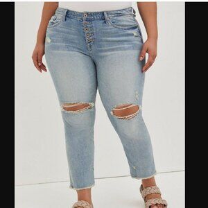 Torrid Stovepipe Straight Classic Denim High-Rise Jean NEW NWT 22T